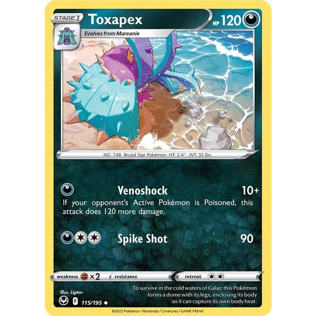 The Pokemon Company Toxapex (115/195) (SWSH12: Silver Tempest) by LAB7 Malta, Europe