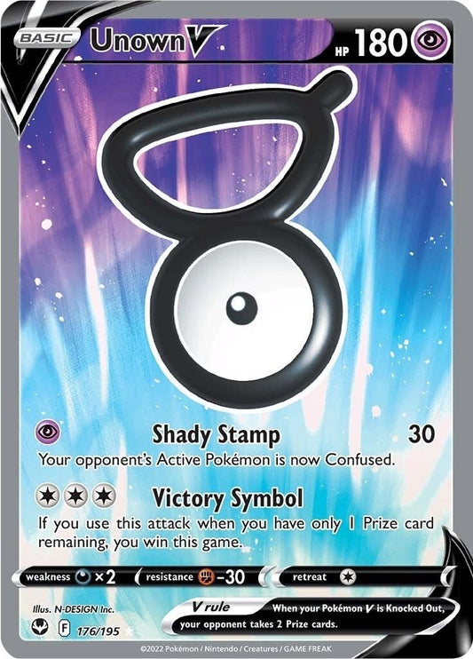 Pokemon - Unown V (Full Art) (176/195) (SWSH12: Silver Tempest)