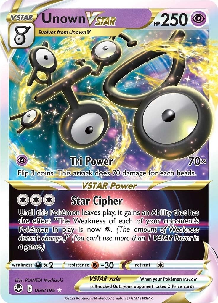 Pokemon - Unown VSTAR (066/195) (SWSH12: Silver Tempest)