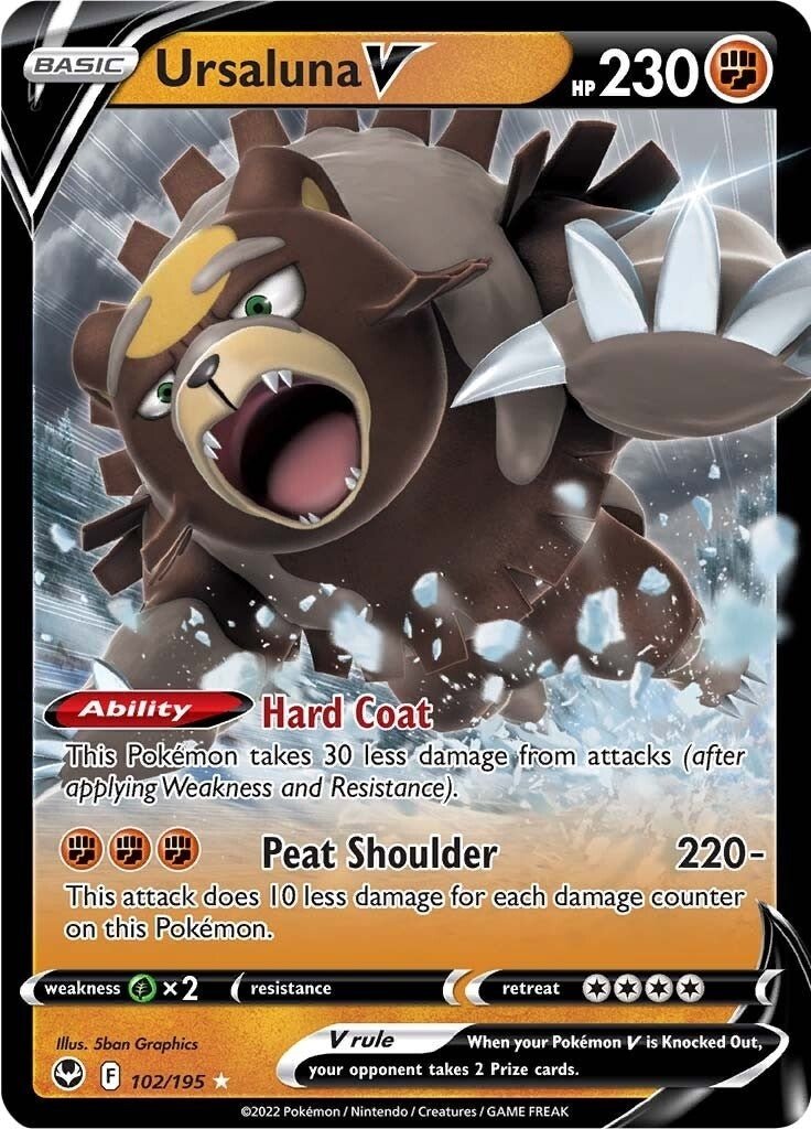 Pokemon - Ursaluna V (102/195) (SWSH12: Silver Tempest)