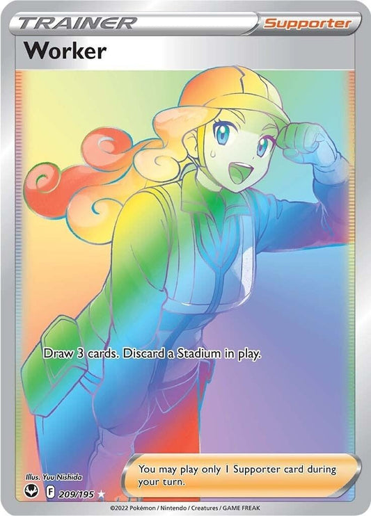 Pokemon - Worker (Secret) (209/195) (SWSH12: Silver Tempest)