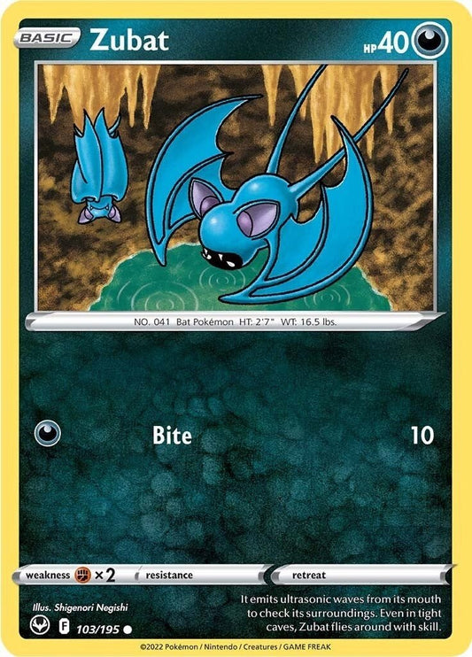 Pokemon - Zubat (103/195) (SWSH12: Silver Tempest)