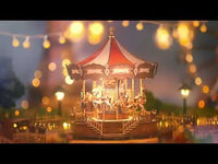 ROLIFE 3D Wooden Puzzles Music Box Classic Carousel