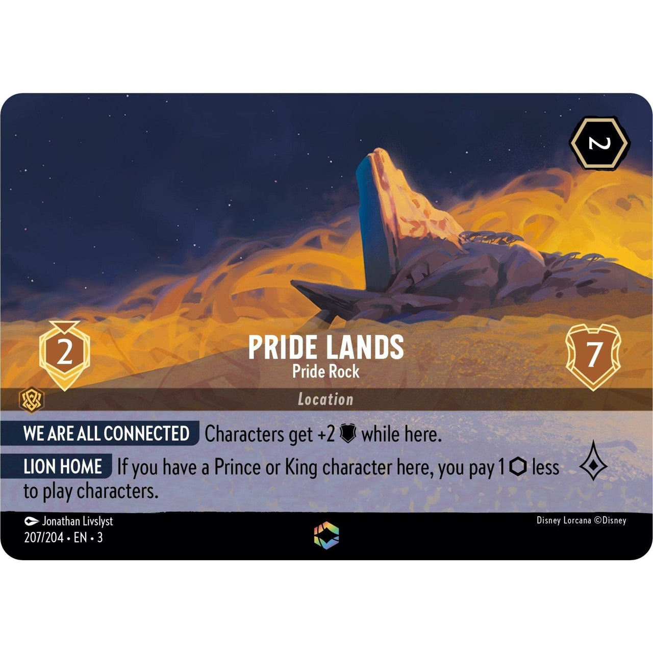 Pride Lands - Pride Rock (Enchanted) (207/204) (Into the Inklands) in Malta | LAB7