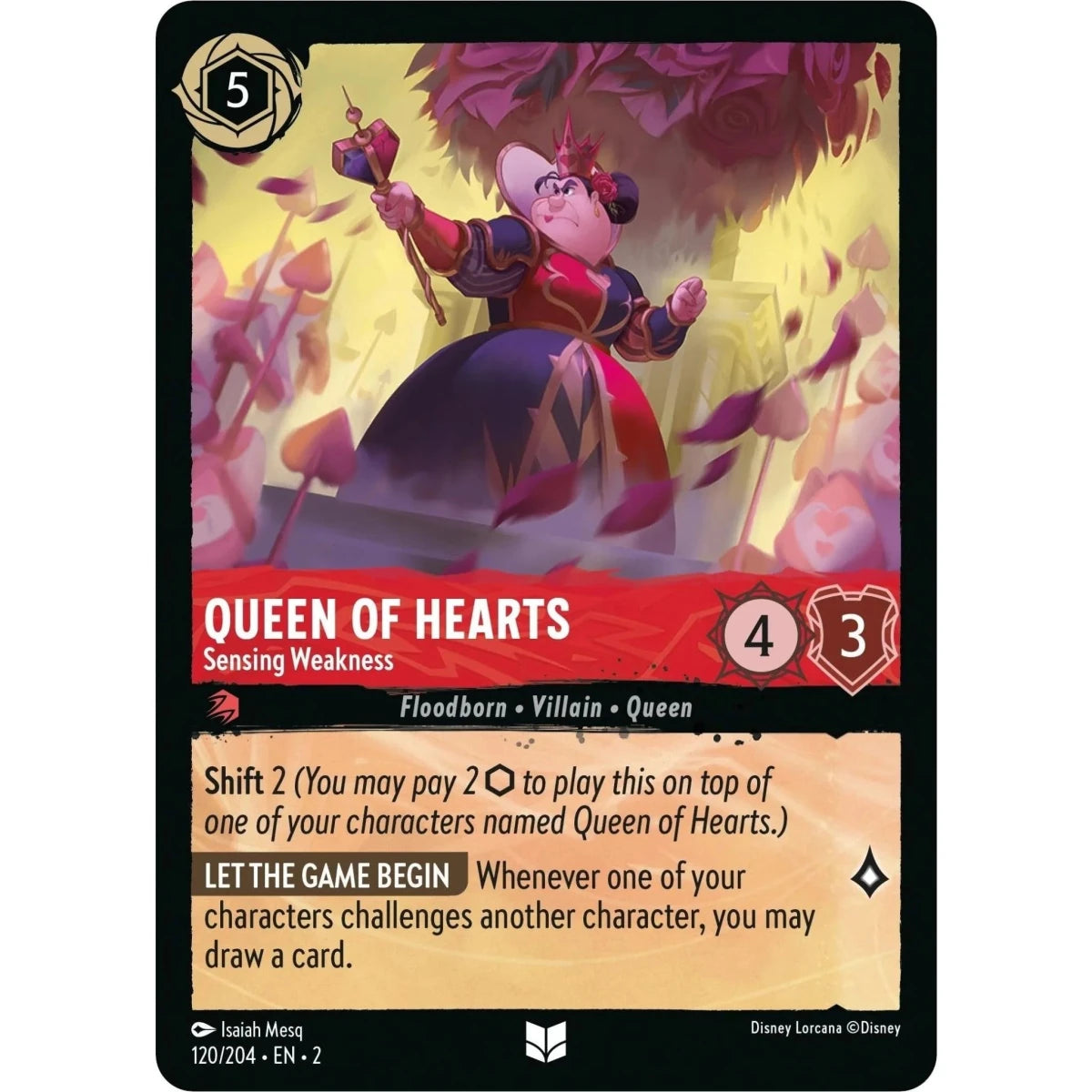 Queen of Hearts - Sensing Weakness (120/204) (Rise of the Floodborn) in Malta | LAB7
