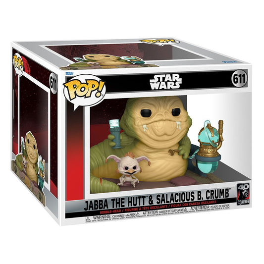 Funko - Return of the Jedi 40th Anniversary POP! Vinyl Figure Jabba w/Salacious 611
