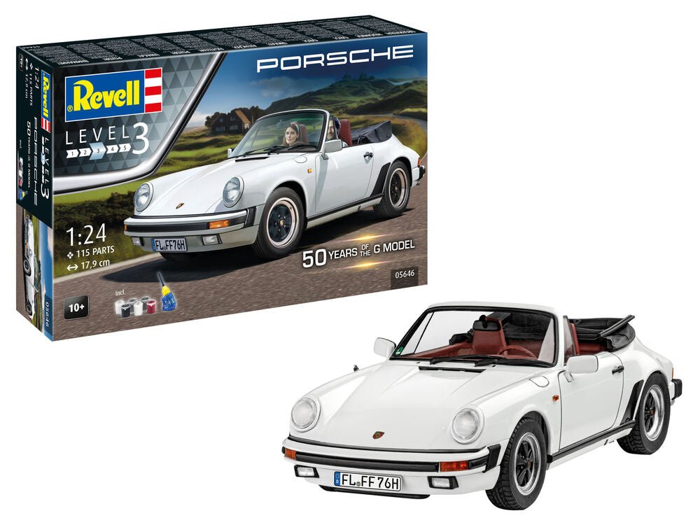 Revell 50 Years of Porsche 911 G-Model (Cabriolet) Model Kit (1:24 Scale)