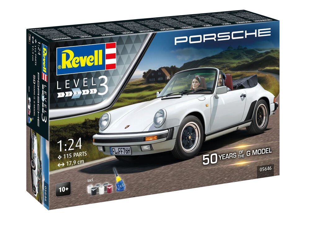 Revell 50 Years of Porsche 911 G-Model (Cabriolet) Model Kit (1:24 Scale)