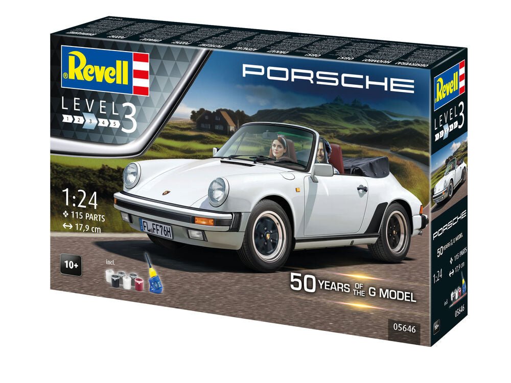 Revell 50 Years of Porsche 911 G-Model (Cabriolet) Model Kit (1:24 Scale)