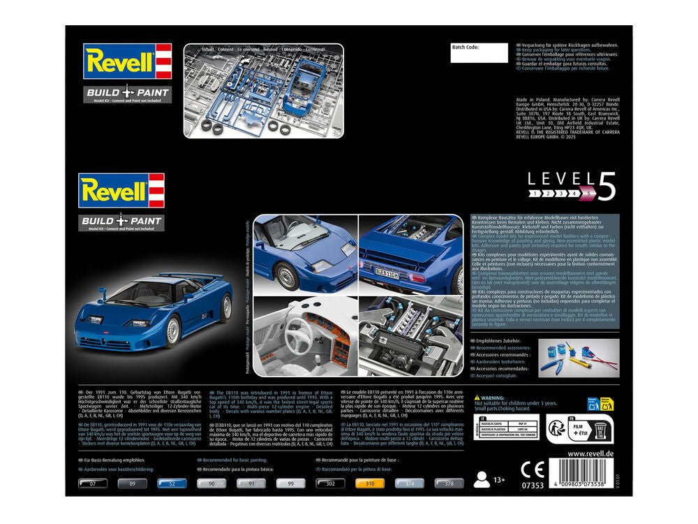 Revell Bugatti EB110 Model Kit (1:24 Scale)