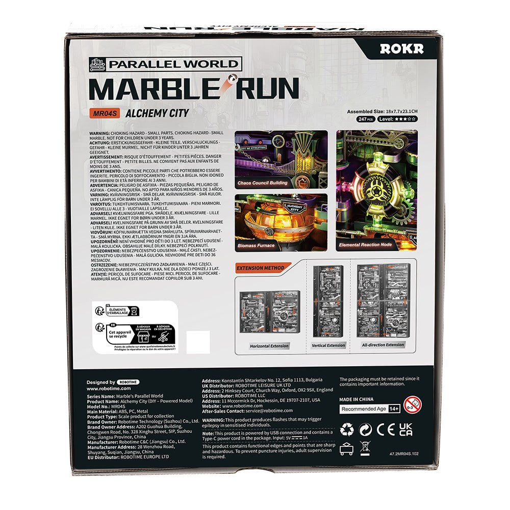 ROKR Alchemy City MR04S – Parallel World Series Mechanical Marble Run in Malta | LAB7