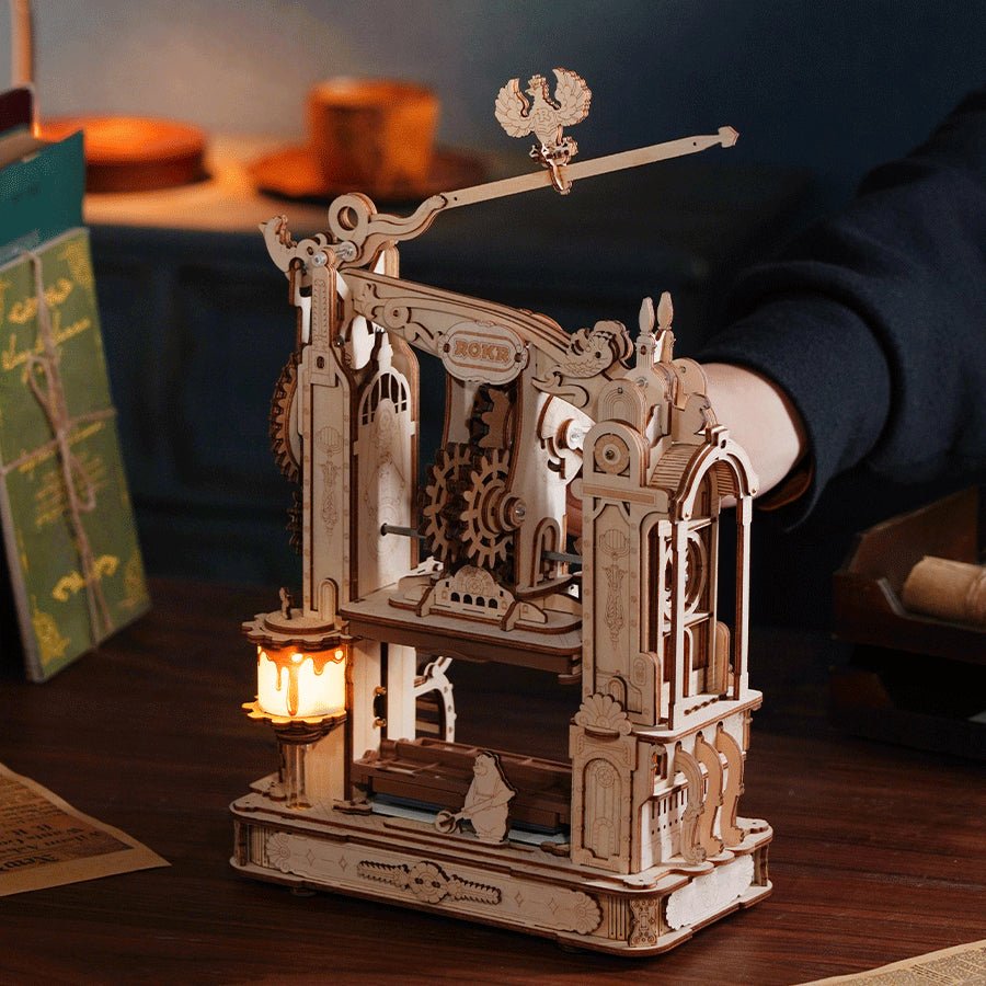 ROKR Classic Printing Press LK602 – DIY Mechanical Printing Machine 3D Puzzle in Malta | LAB7