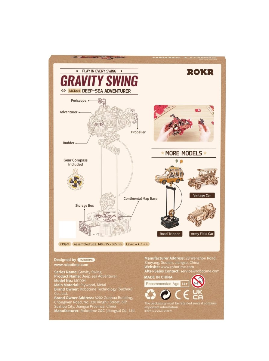 ROKR Deep-Sea Adventurer MCD04 – Gravity-Powered Pendulum 3D Wooden Puzzle in Malta | LAB7