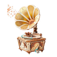 ROKR Diva Gramophone Music Box Wooden 3D Puzzle AMK82 in Malta | LAB7