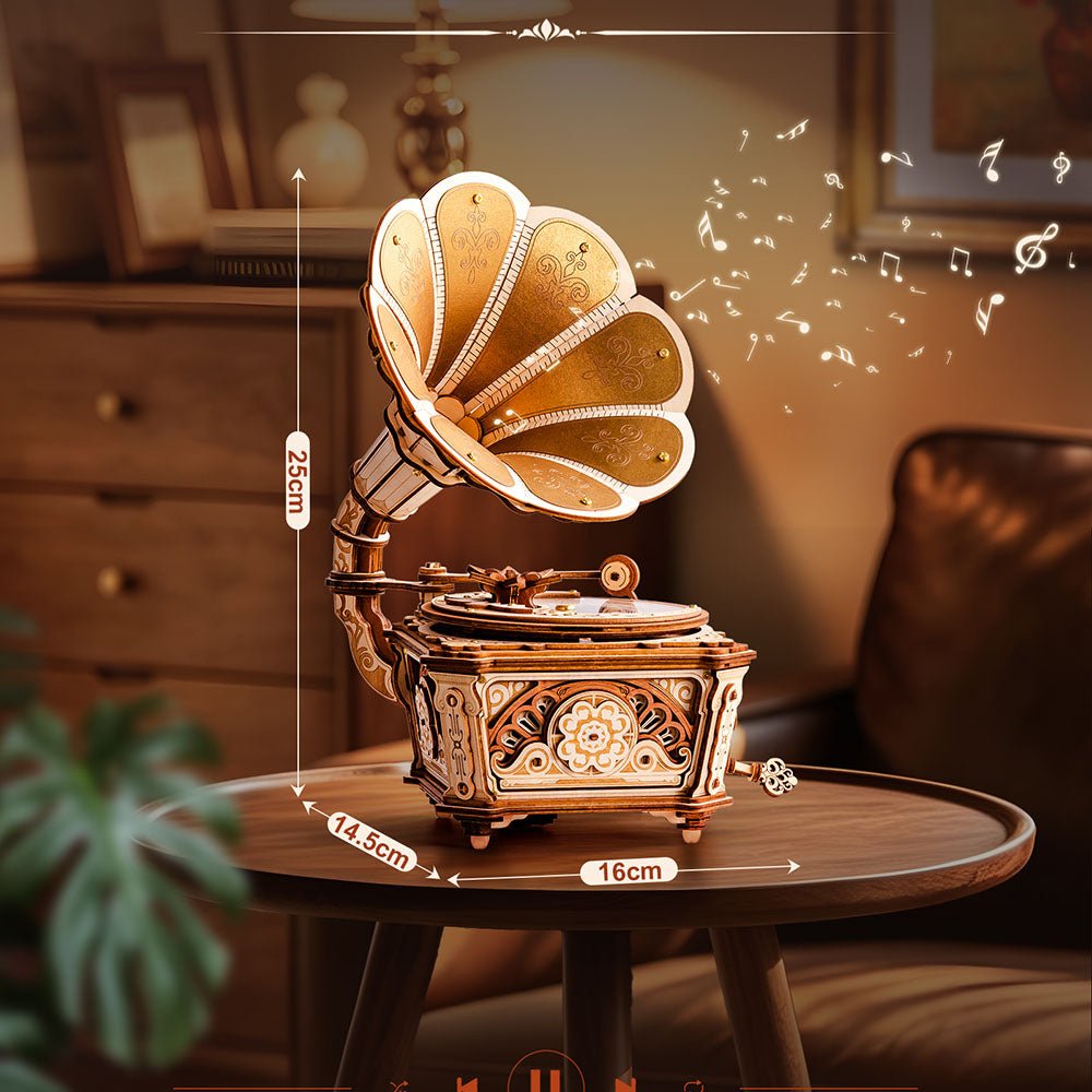 ROKR Diva Gramophone Music Box Wooden 3D Puzzle AMK82 in Malta | LAB7