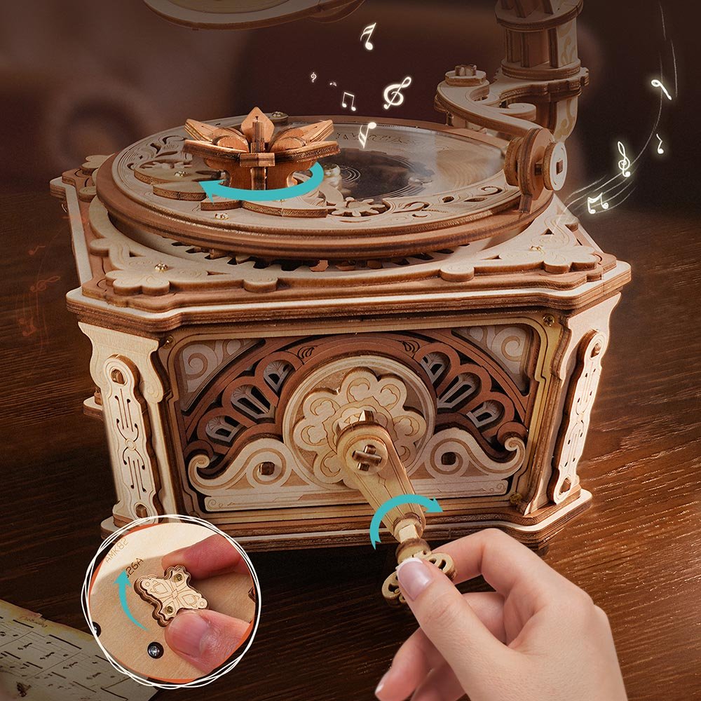 ROKR Diva Gramophone Music Box Wooden 3D Puzzle AMK82 in Malta | LAB7