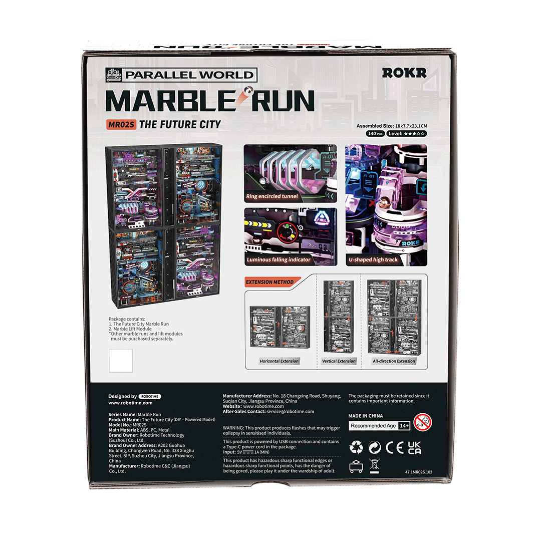 ROKR DIY Miniature Marble Run - The Future City by LAB7 Malta, Europe