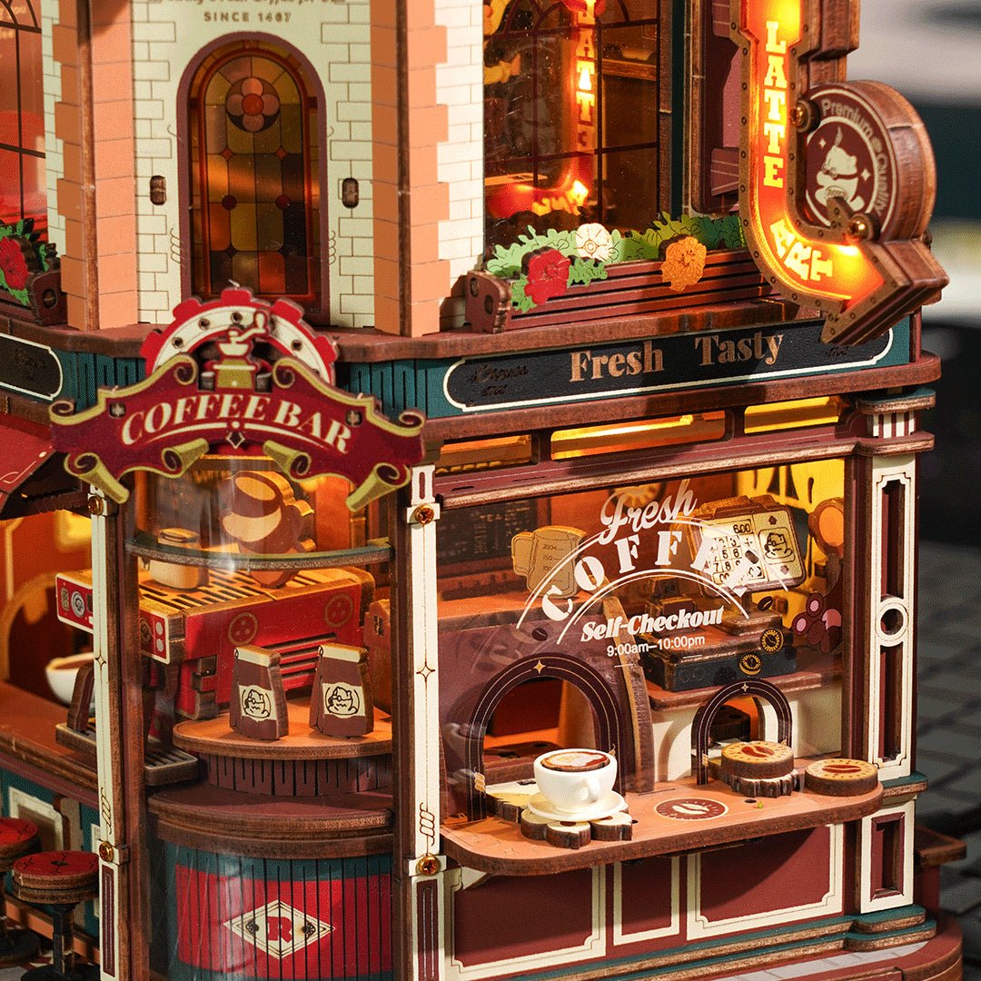 ROKR Dream Coffee Factory EAB02 – Mechanical 3D Wooden Puzzle in Malta | LAB7