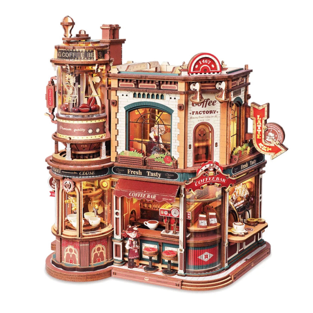 ROKR Dream Coffee Factory EAB02 – Mechanical 3D Wooden Puzzle in Malta | LAB7
