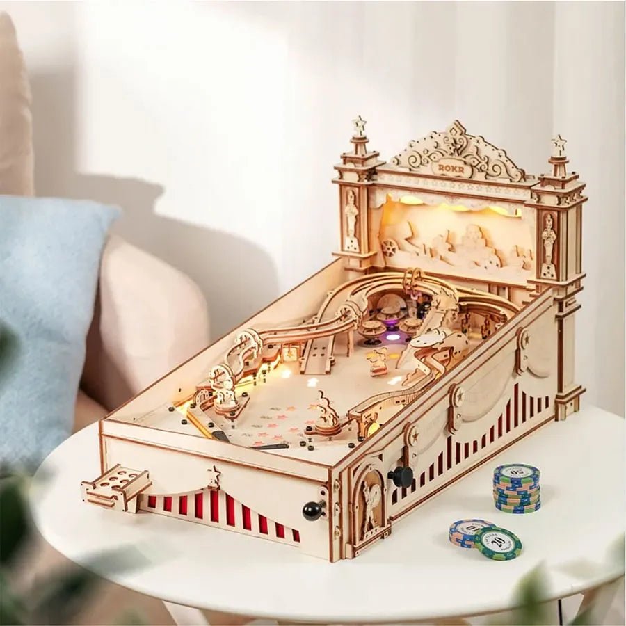 ROKR EG01 3D Pinball Machine – Mechanical Wooden Puzzle in Malta | LAB7