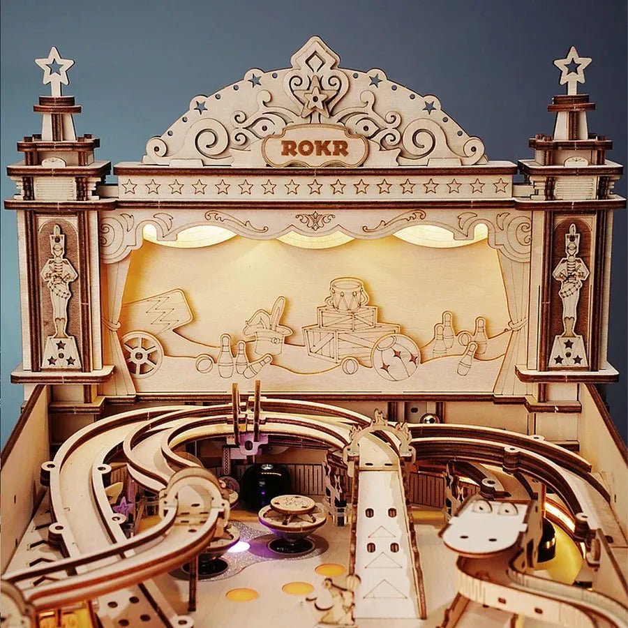 ROKR EG01 3D Pinball Machine – Mechanical Wooden Puzzle in Malta | LAB7