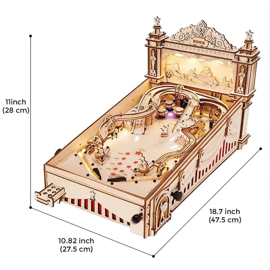ROKR EG01 3D Pinball Machine – Mechanical Wooden Puzzle in Malta | LAB7