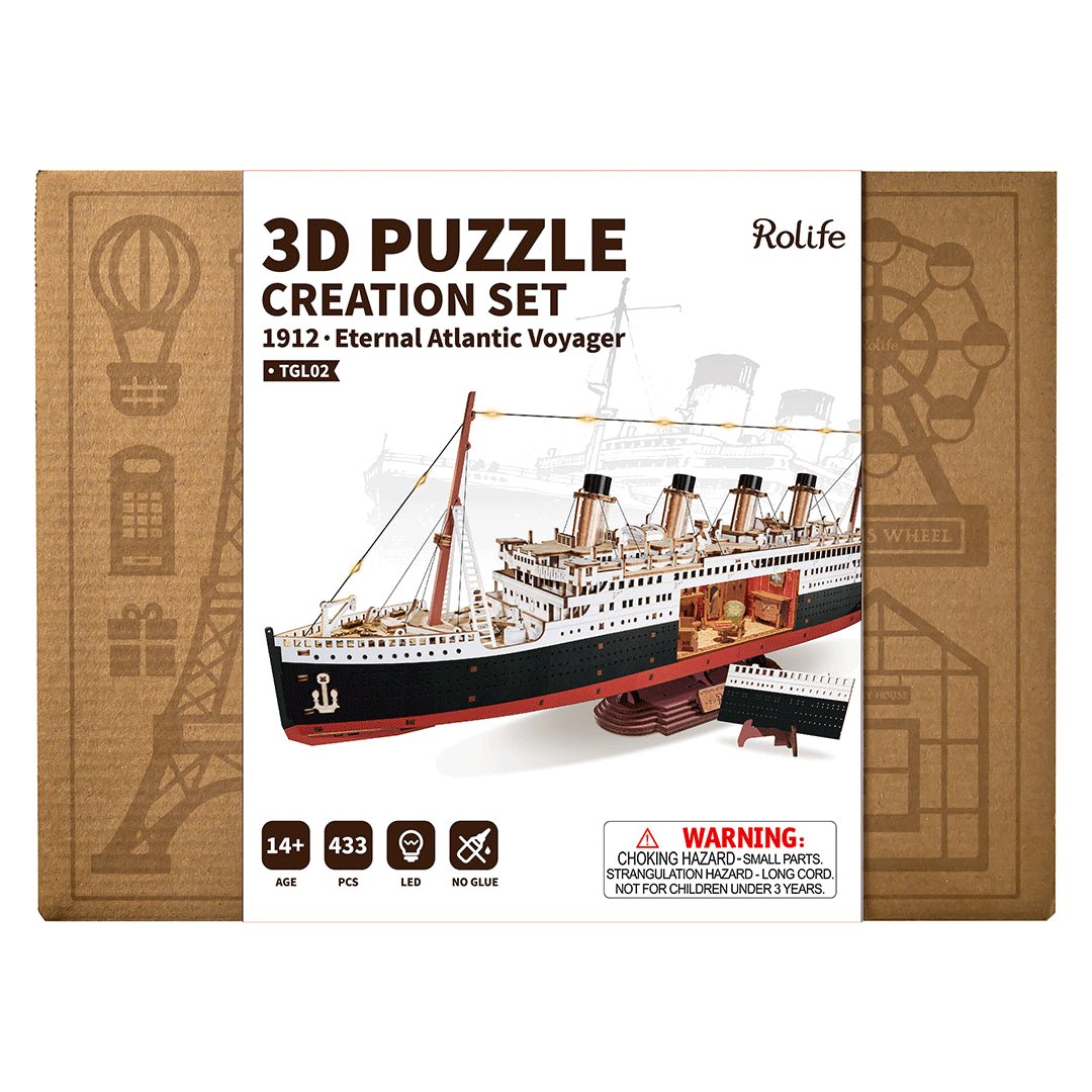 ROKR Eternal Atlantic Voyager TGL02 – 1912 Ocean Liner 3D Wooden Puzzle in Malta | LAB7