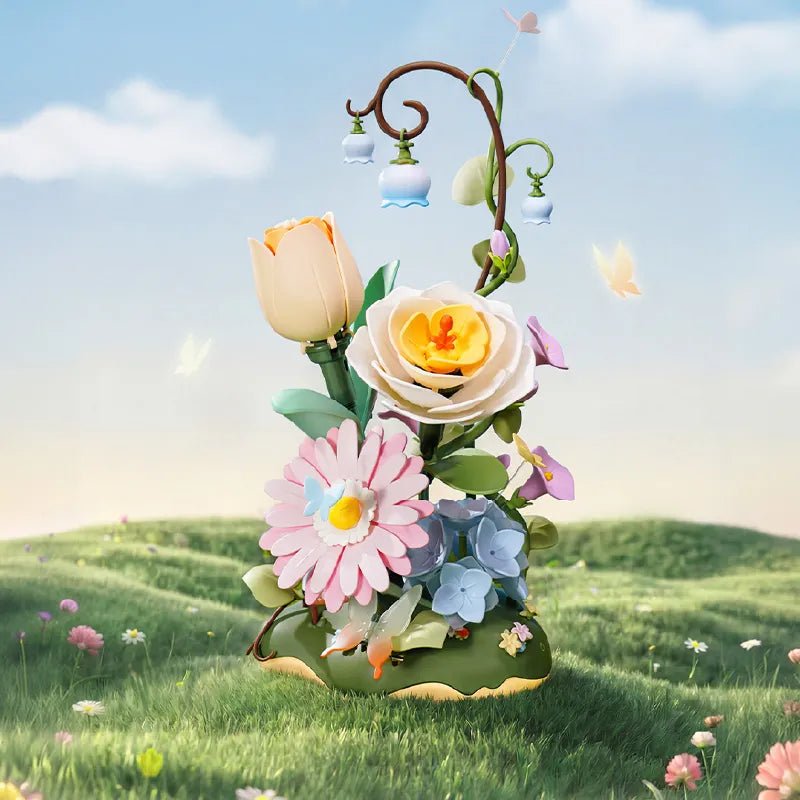 ROKR Garden Ramble AF02D – DIY 3D Blooming Flower Puzzle with LED Lights & Moving Flowers