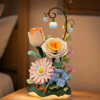 ROKR Garden Ramble AF02D – DIY 3D Blooming Flower Puzzle with LED Lights & Moving Flowers