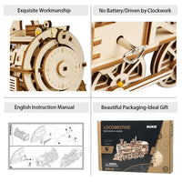 ROKR 3D Wooden Puzzle Locomotive Mechanical Gears LK701 by LAB7 Malta, Europe
