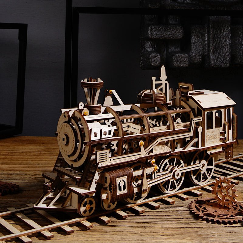ROKR Locomotive LK701 – Mechanical Gears 3D Wooden Puzzle in Malta | LAB7