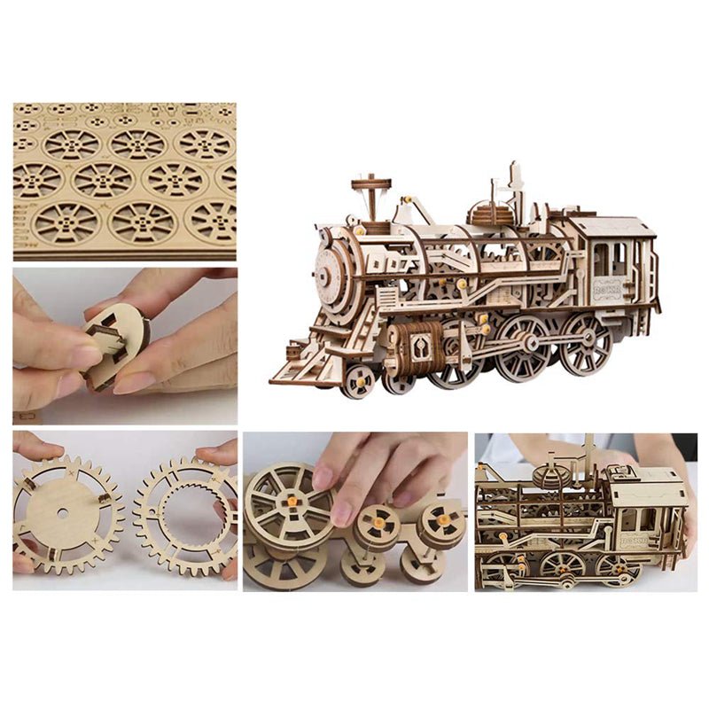 ROKR Locomotive LK701 – Mechanical Gears 3D Wooden Puzzle in Malta | LAB7