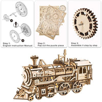 ROKR Locomotive LK701 – Mechanical Gears 3D Wooden Puzzle in Malta | LAB7