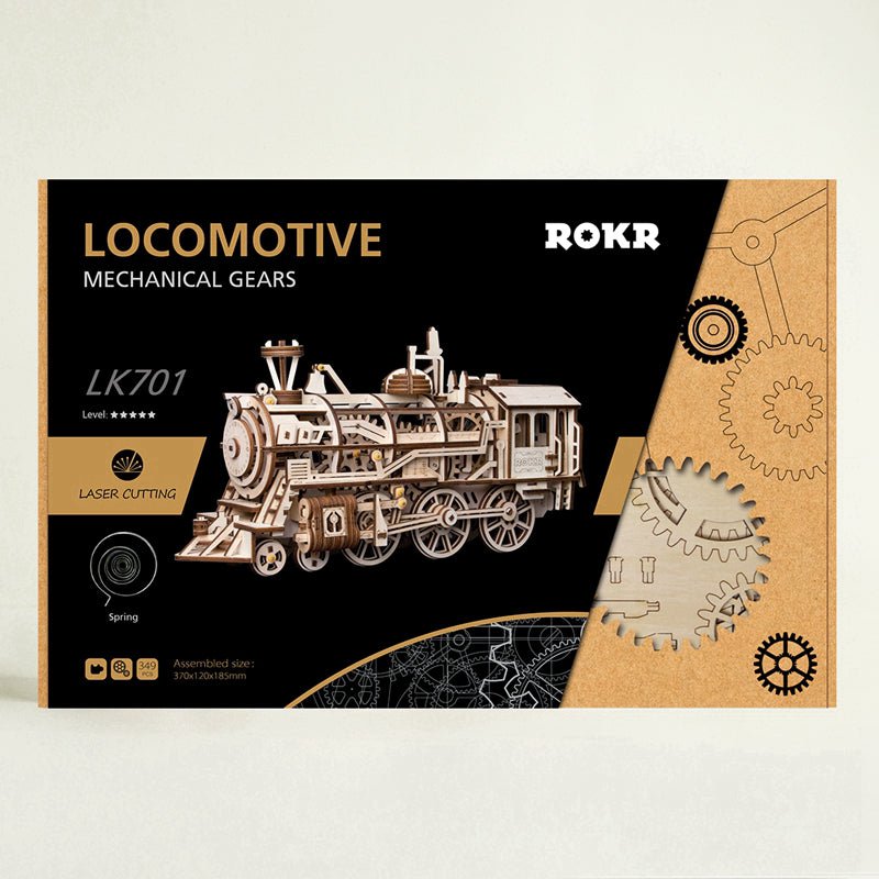 ROKR Locomotive LK701 – Mechanical Gears 3D Wooden Puzzle in Malta | LAB7