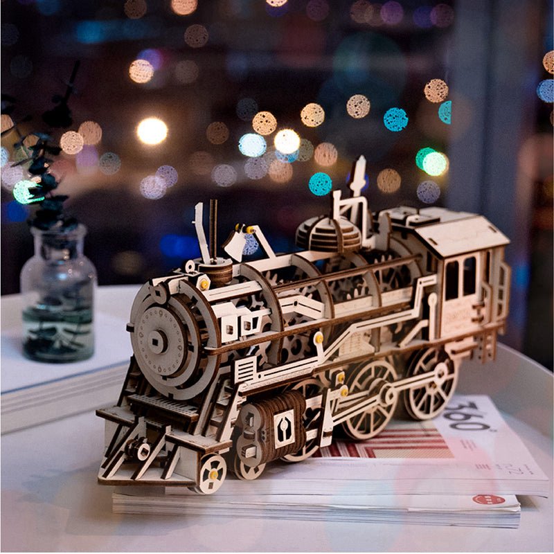 ROKR Locomotive LK701 – Mechanical Gears 3D Wooden Puzzle in Malta | LAB7