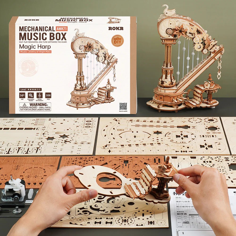ROKR Magic Harp Music Box 3D Wooden Puzzle AMK71 in Malta | LAB7