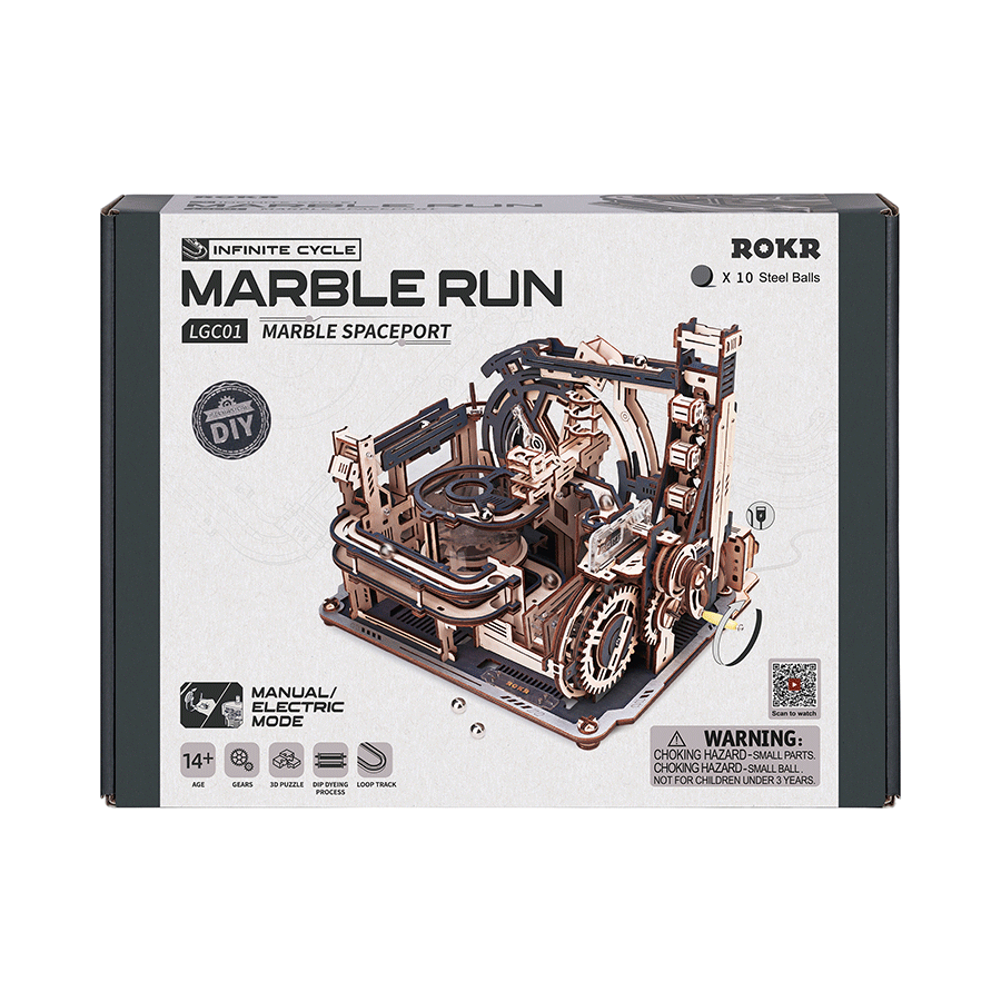 ROKR Marble Spaceport LGC01 – 3D Wooden Marble Run Puzzle in Malta | LAB7