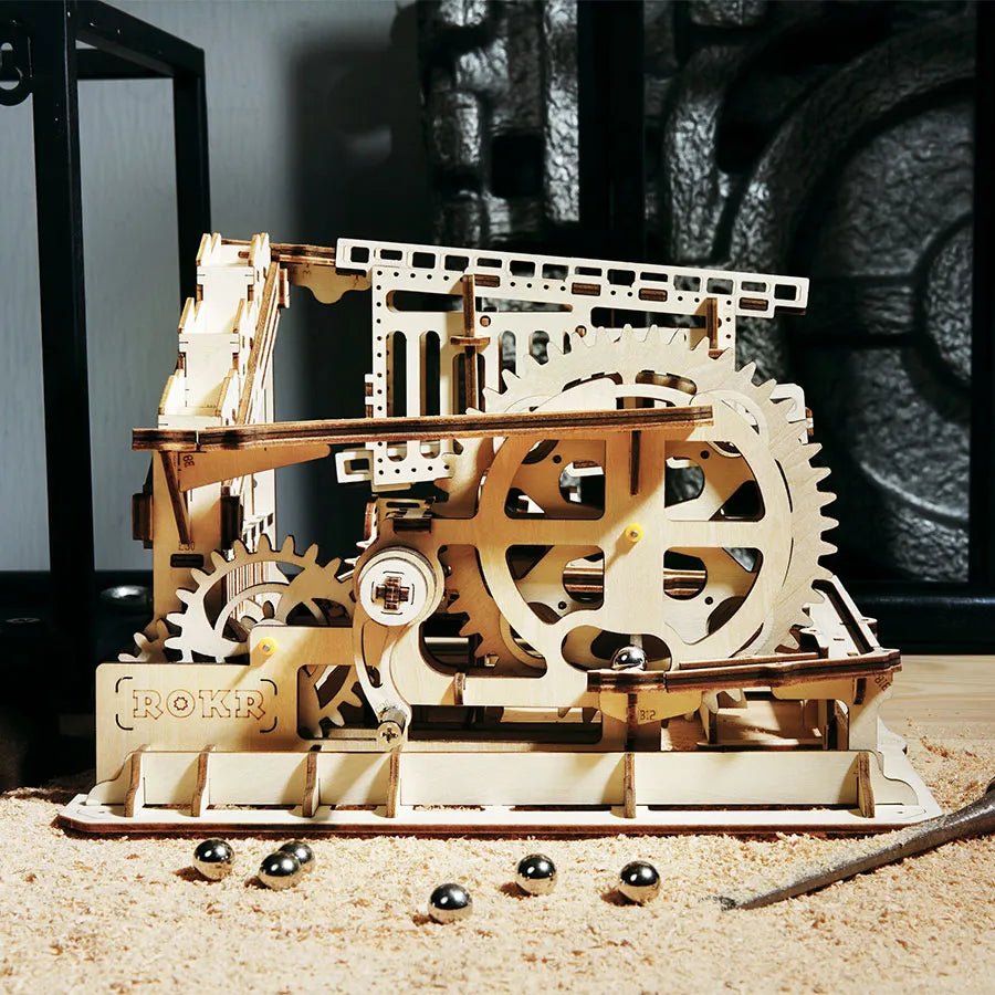 ROKR Marble Squad Trapdoors LG502 – Mechanical 3D Wooden Marble Run in Malta | LAB7