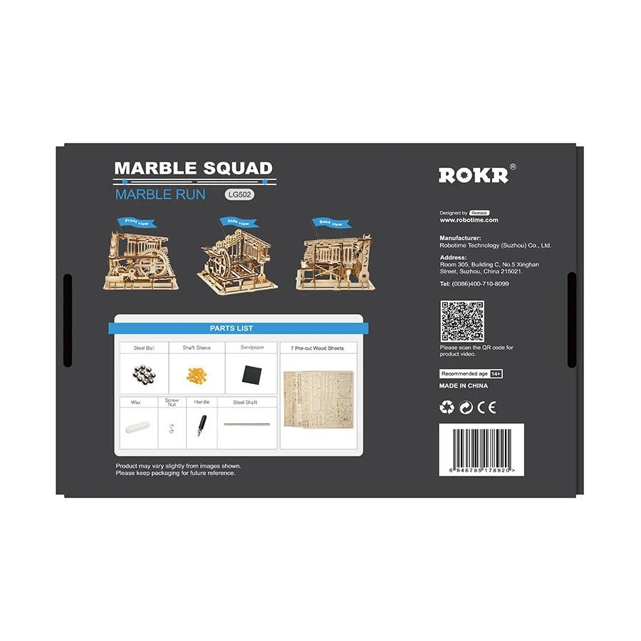 ROKR Marble Squad Trapdoors LG502 – Mechanical 3D Wooden Marble Run in Malta | LAB7