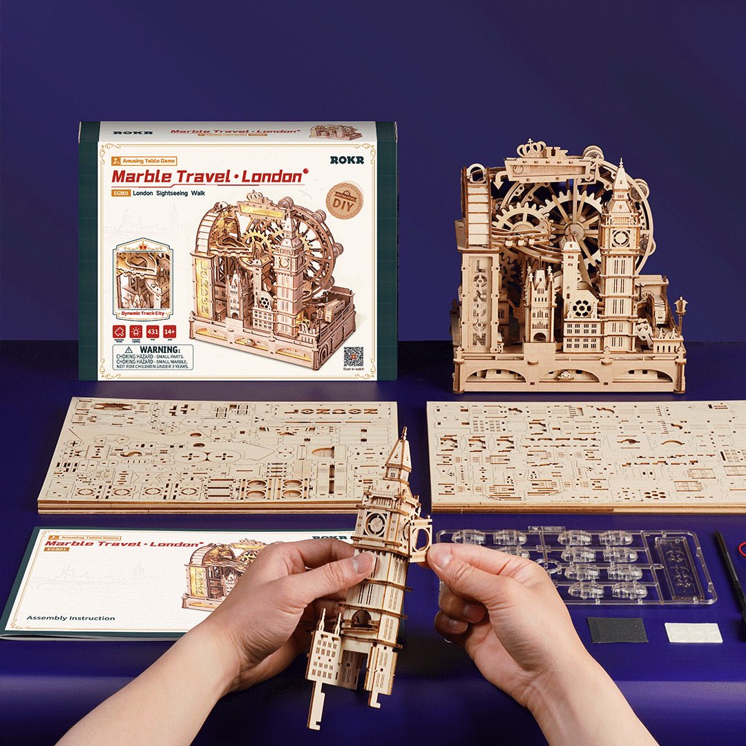 ROKR Marble Travel London EGB01 – Marble Run 3D Wooden Puzzle in Malta | LAB7