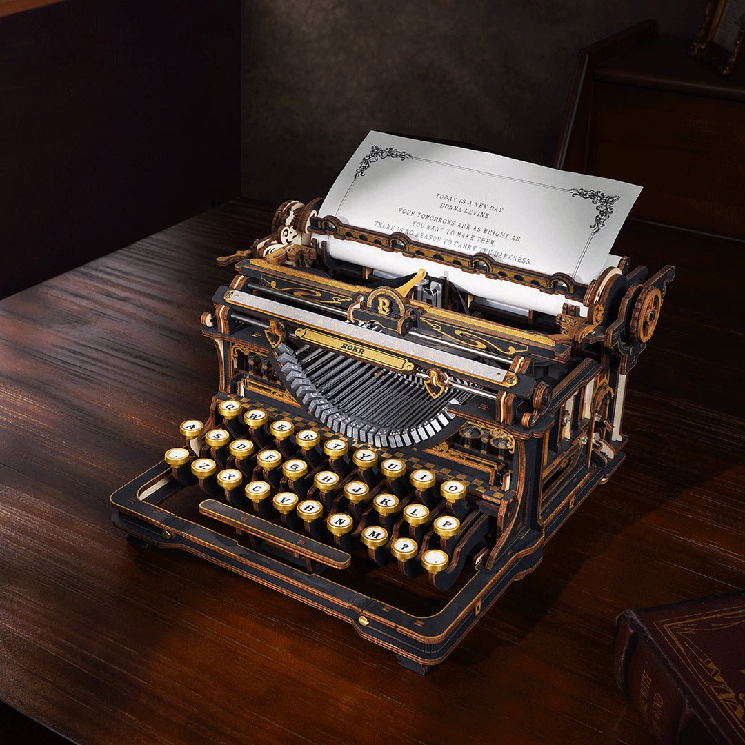 ROKR Mechanical Typewriter LK703B (Classic Version) – 3D Wooden Puzzle in Malta | LAB7