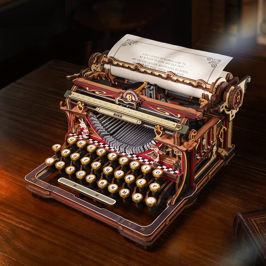 ROKR Mechanical Typewriter LK703C (Magic Version) – Wooden 3D Puzzle in Malta | LAB7