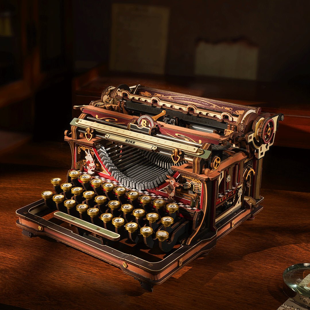 ROKR Mechanical Typewriter LK703C (Magic Version) – Wooden 3D Puzzle in Malta | LAB7