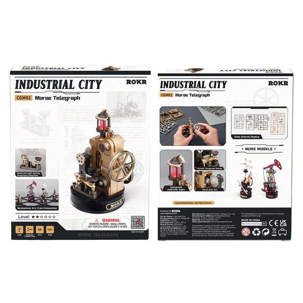 ROKR Morse Telegraph CGM02 – Industrial City Series Mechanical Model in Malta | LAB7