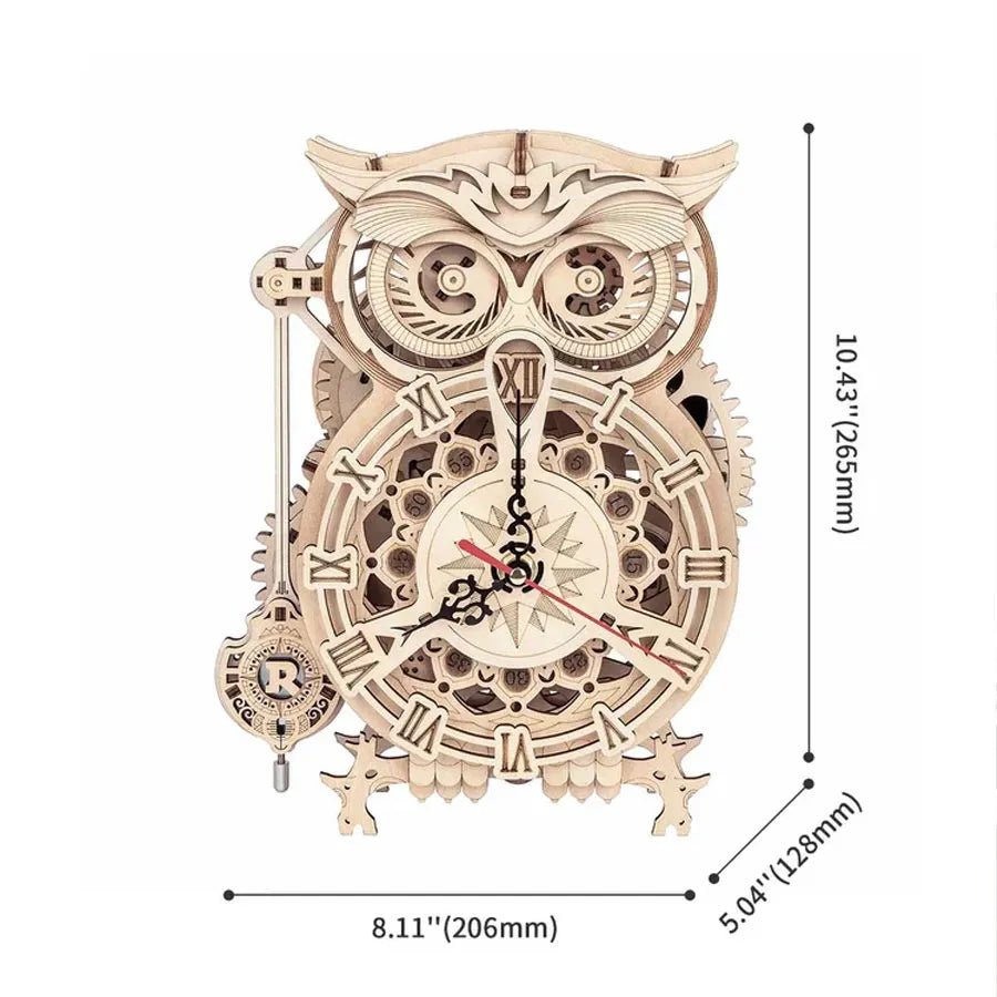 ROKR 3D Wooden Puzzle Owl Clock Mechanical Gears LK503 by LAB7 Malta, Europe