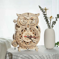 ROKR 3D Wooden Puzzle Owl Clock Mechanical Gears LK503 by LAB7 Malta, Europe