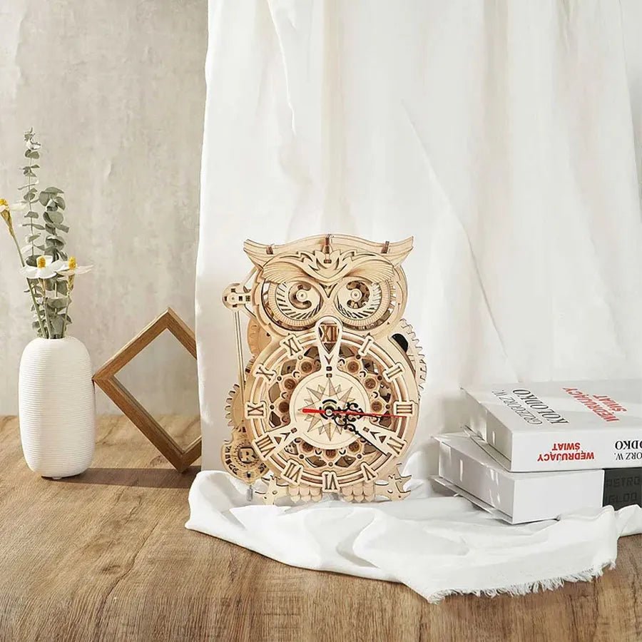 ROKR Owl Clock LK503 – Mechanical Gears 3D Wooden Puzzle in Malta | LAB7