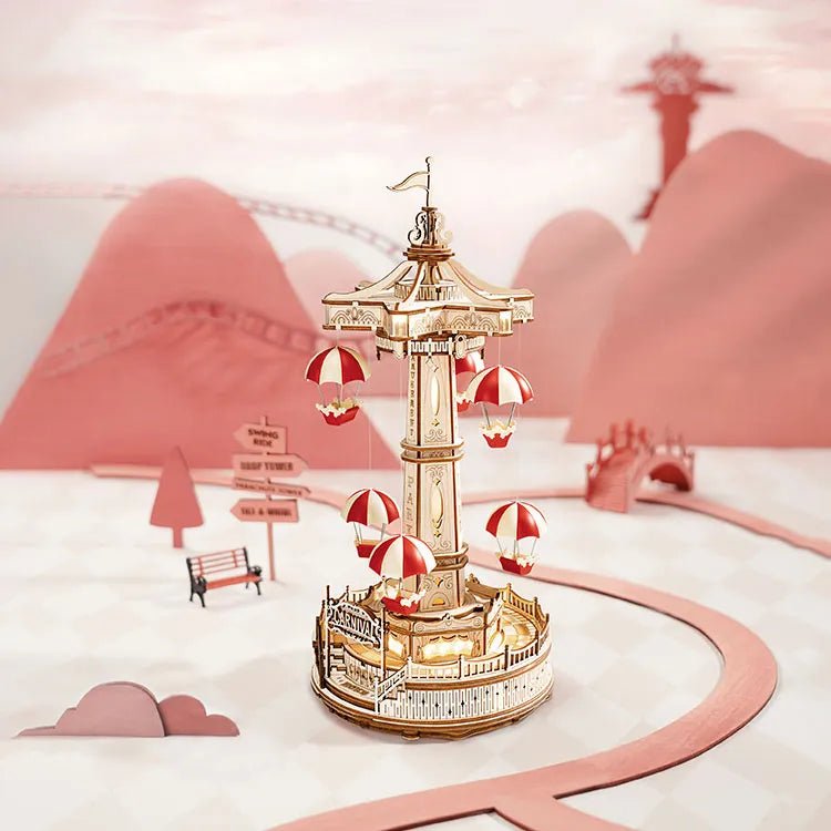 ROKR 3D Wooden Puzzle Parachute Tower EA01 by LAB7 Malta, Europe