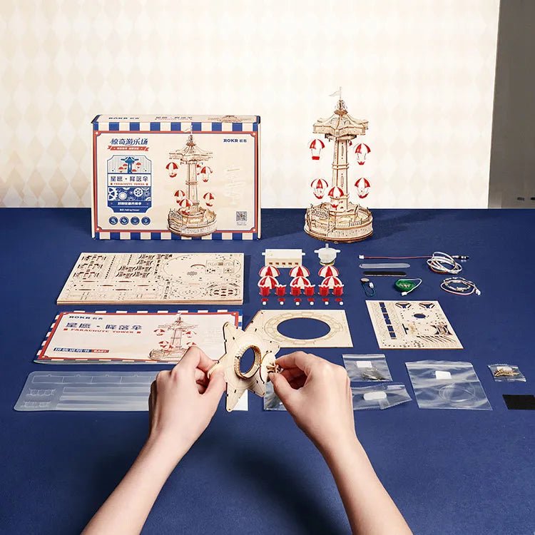 ROKR 3D Wooden Puzzle Parachute Tower EA01 by LAB7 Malta, Europe