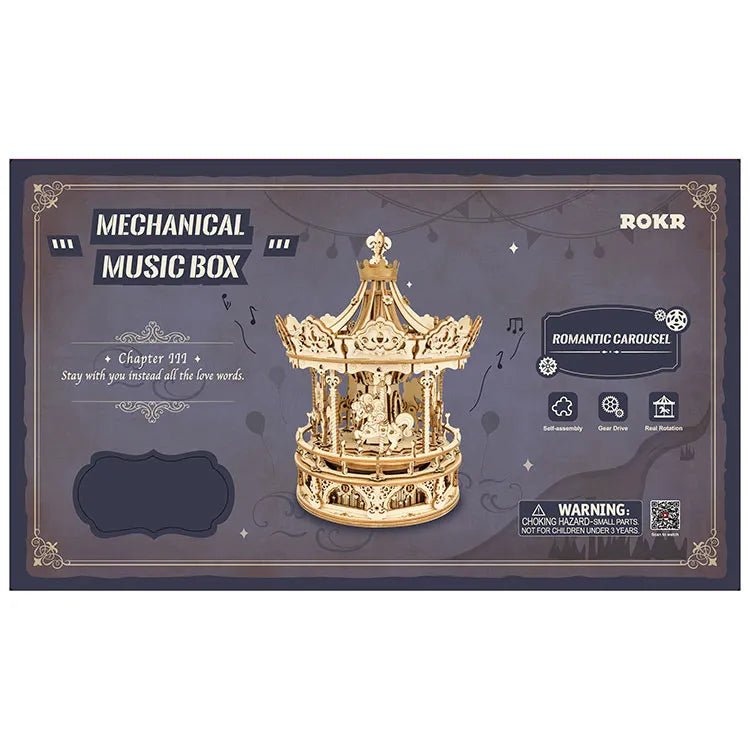 ROKR 3D Wooden Puzzle Romantic Carousel AMK62 by LAB7 Malta, Europe